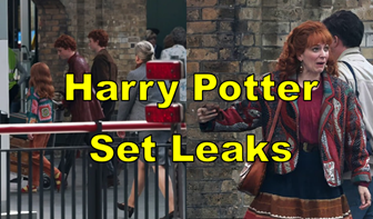 Harry Potter and the Weasleys on Set for Harry Potter Series