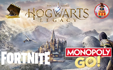 Harry Potter X Fortnite, Rocket League, and MONOPOLY
